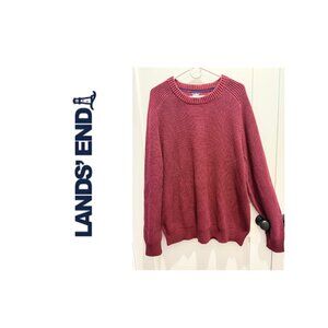 NWOT Men's Burgundy Cotton Drifter Saddle Crewneck Shaker Sweater  XL